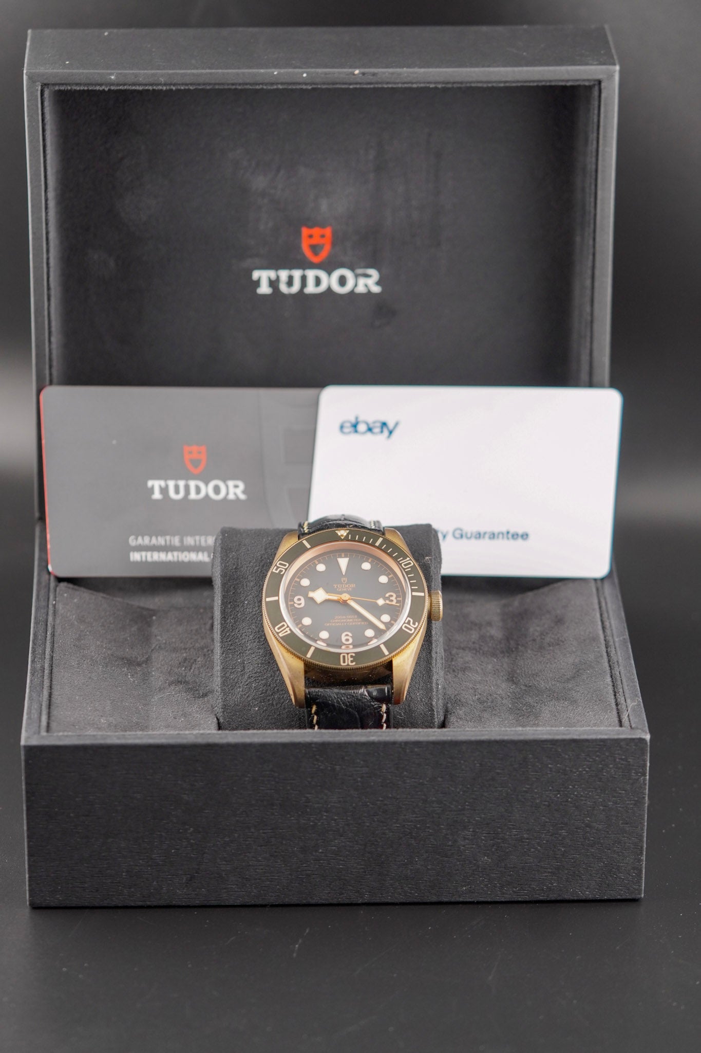 Tudor Black Bay Bronze Slate Grey Dial on Leather Strap M79250BA-0001 Complete 2021