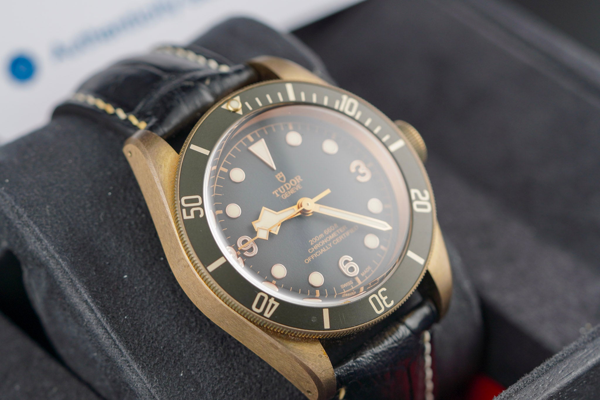 Tudor Black Bay Bronze Slate Grey Dial on Leather Strap M79250BA-0001 Complete 2021