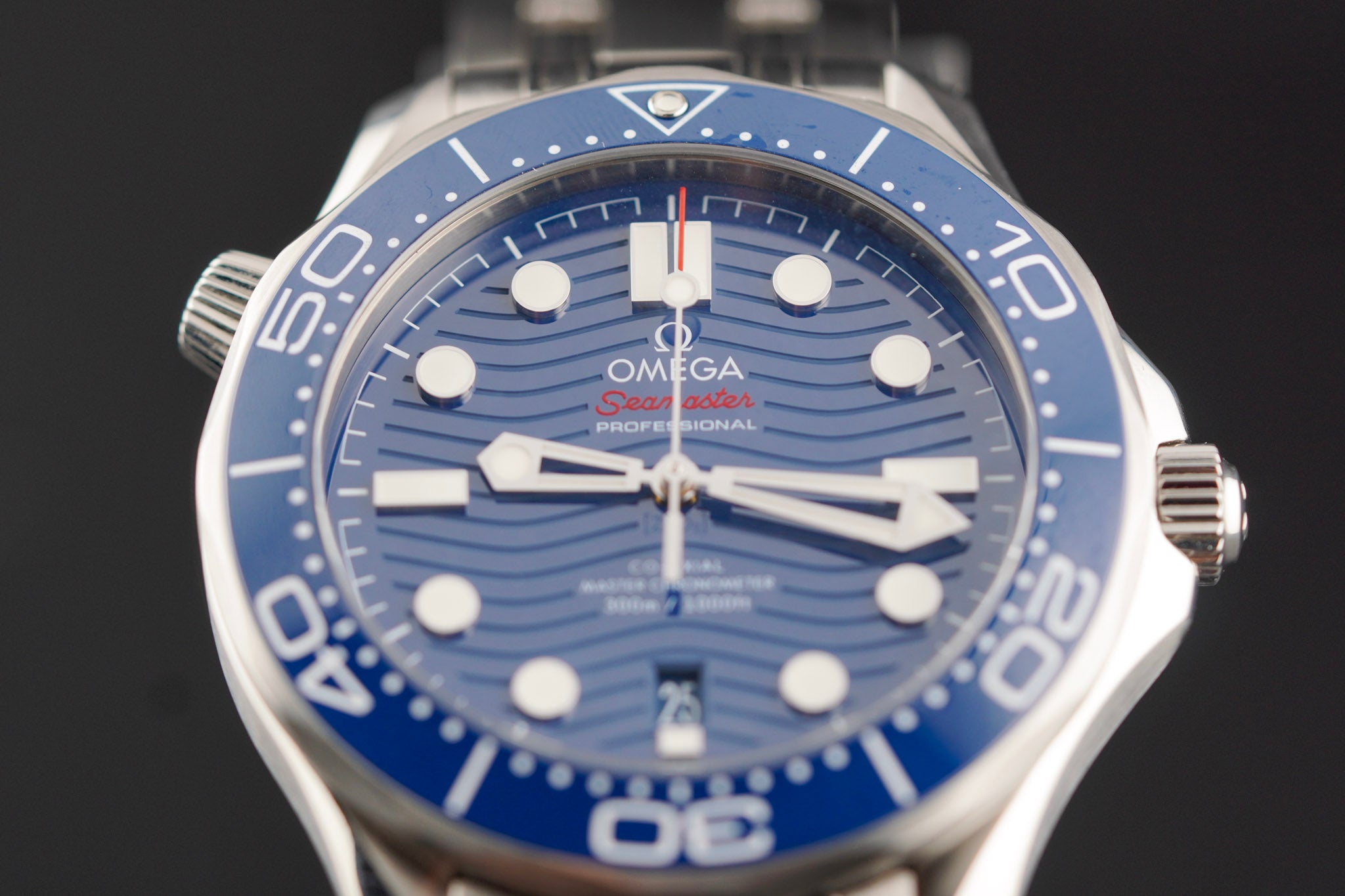 Omega Seamaster Diver 300M Co-Axial Master Chronometer Blue Dial on Bracelet 210.30.42.20.03.001 Complete 2023