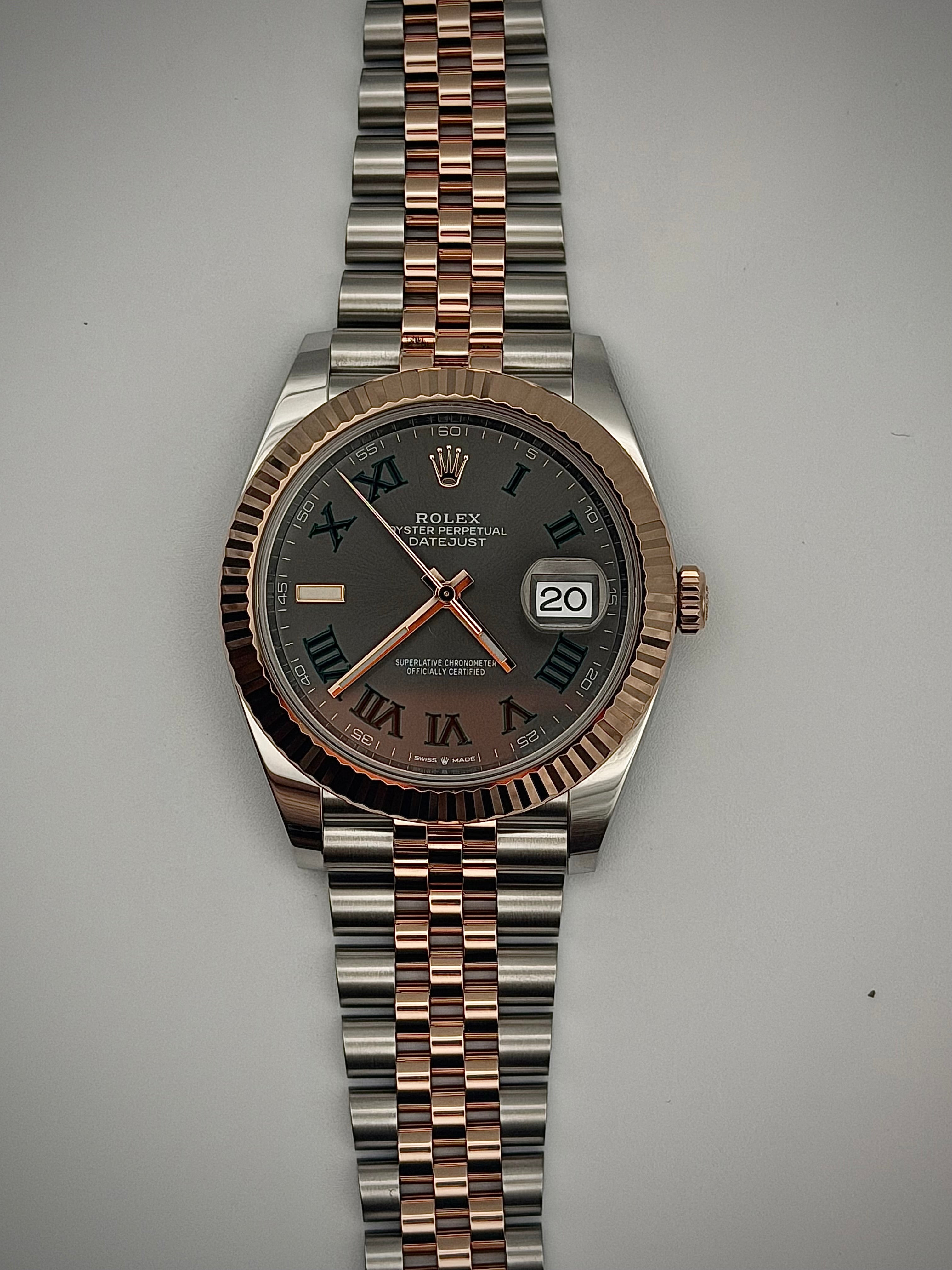 Rolex Datejust 41 Slate Gray Green Roman Dial on Jubilee 126331 Complete 2022