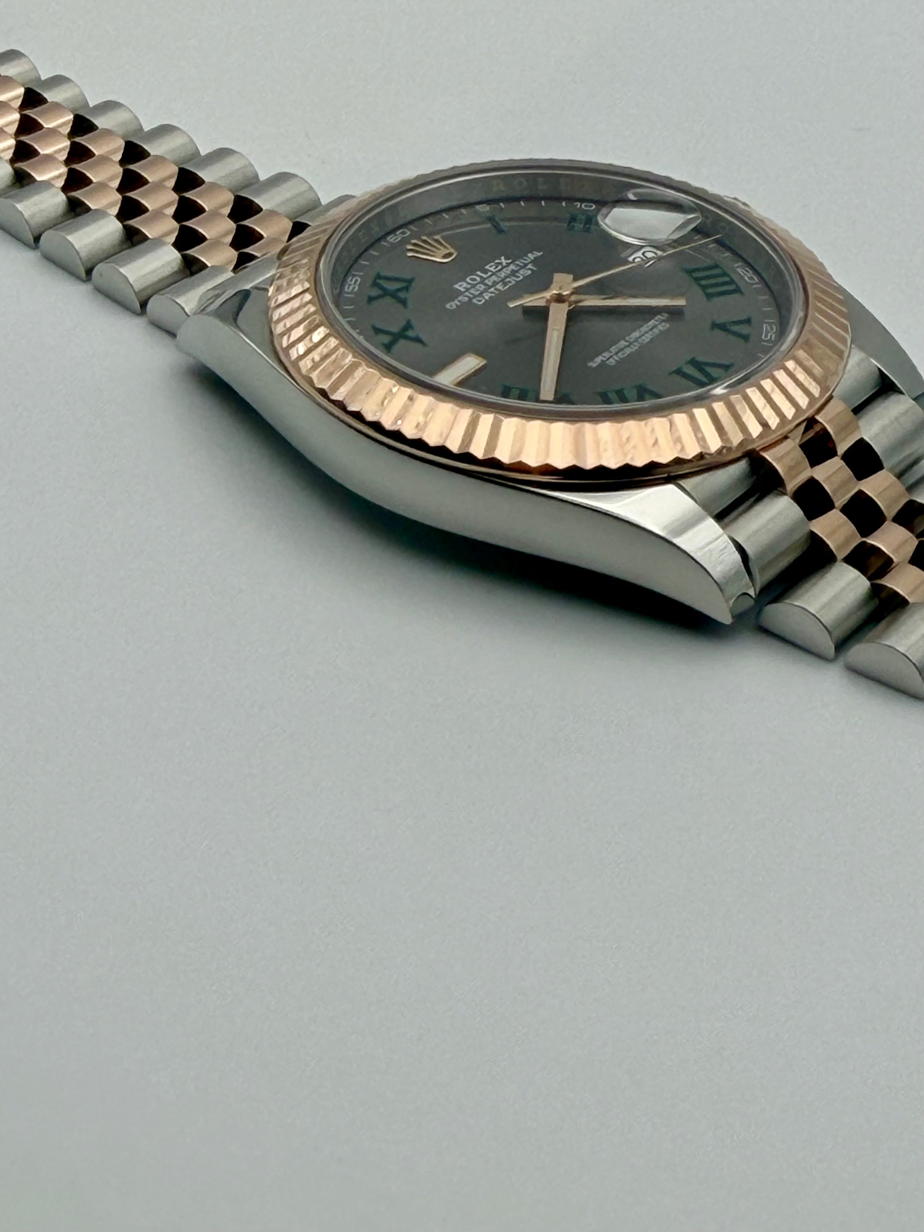 Rolex Datejust 41 Slate Gray Green Roman Dial on Jubilee 126331 Complete 2022