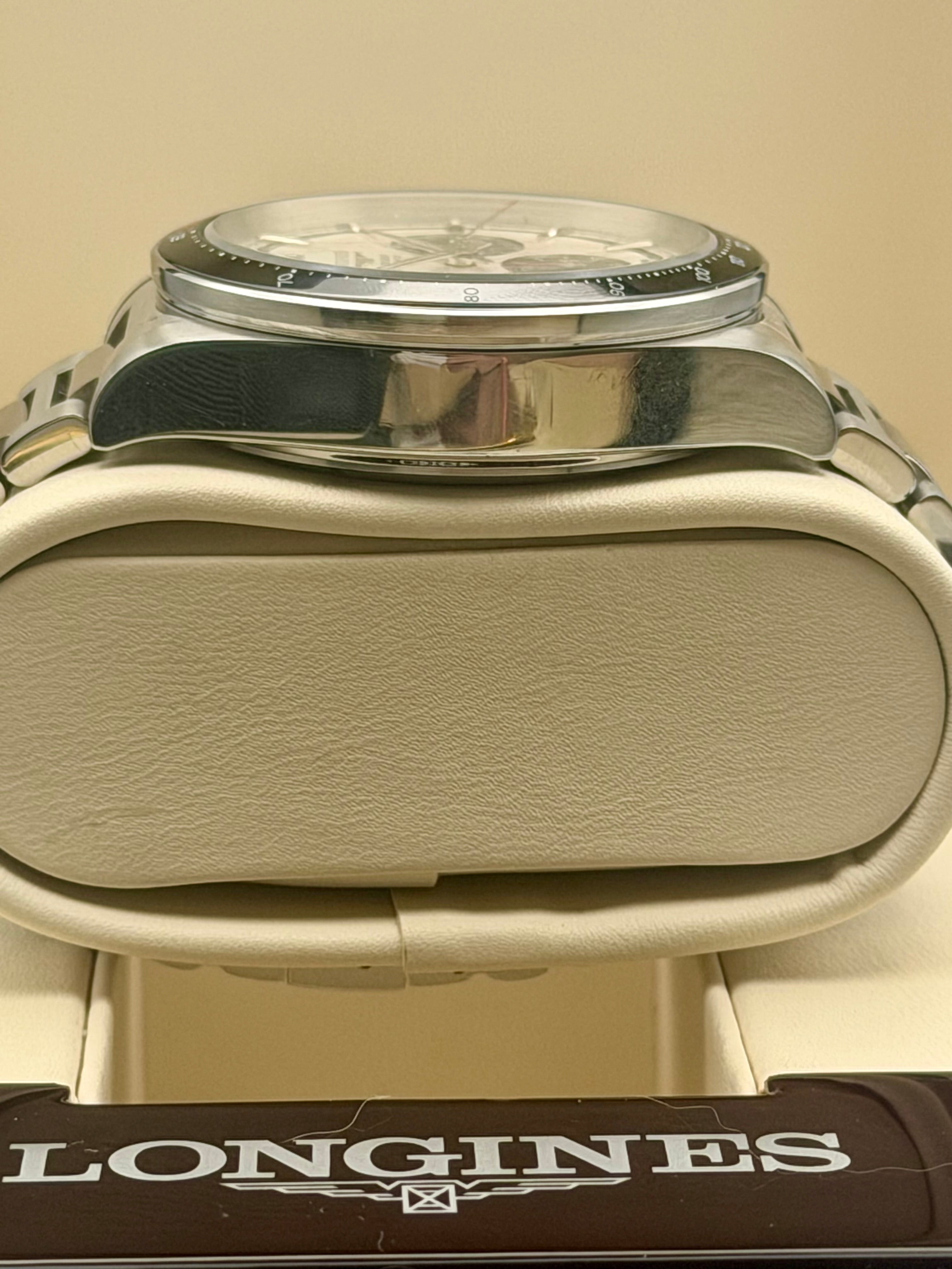 Longines Conquest Chronograph white Dial on Stainless L3.835.4.72.6 with Box 2023