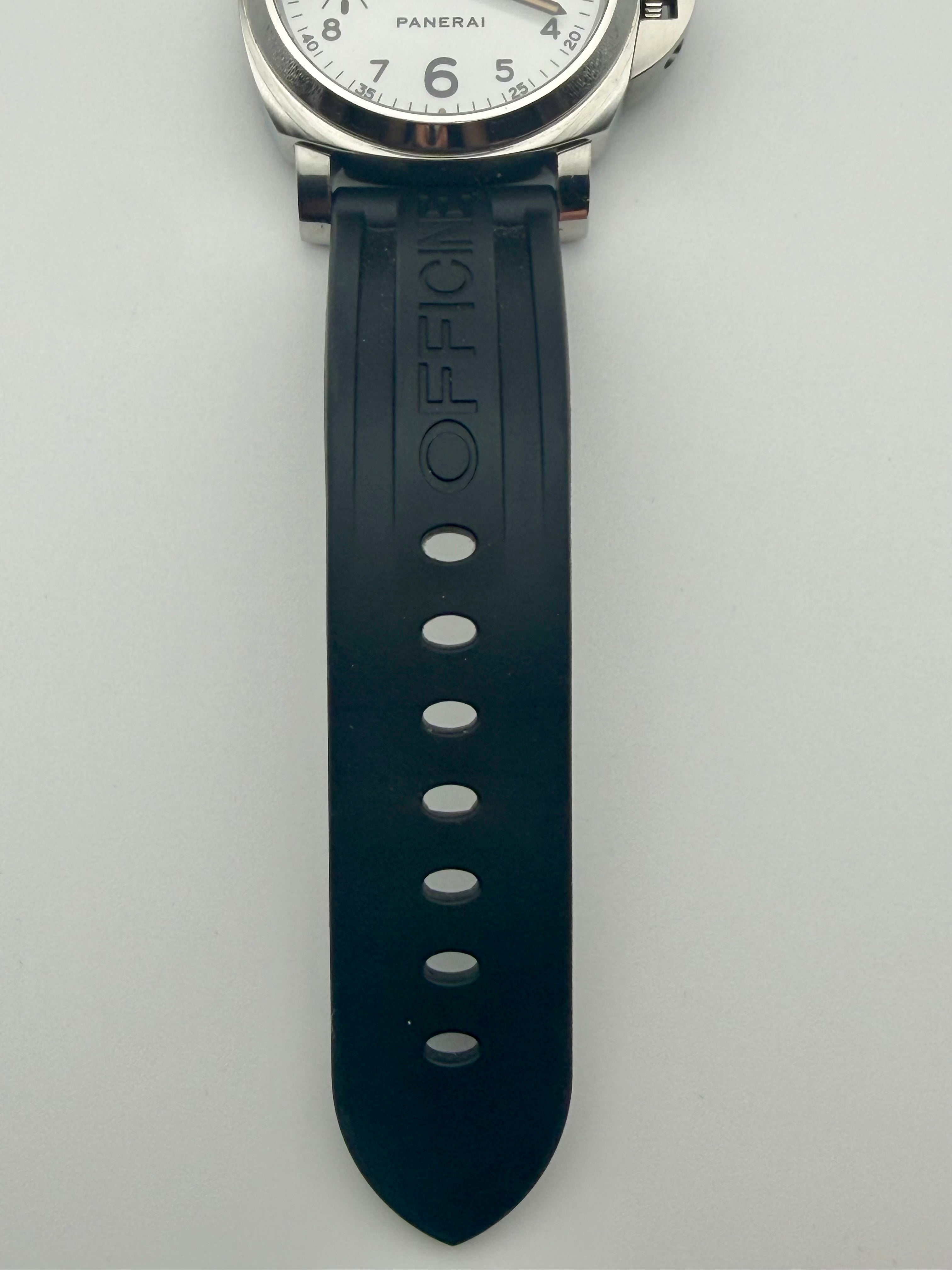 PANERAI LUMINOR 44 8 DAYS WHITE Dial on BLACK PANERAI STRAP PA0062 2017