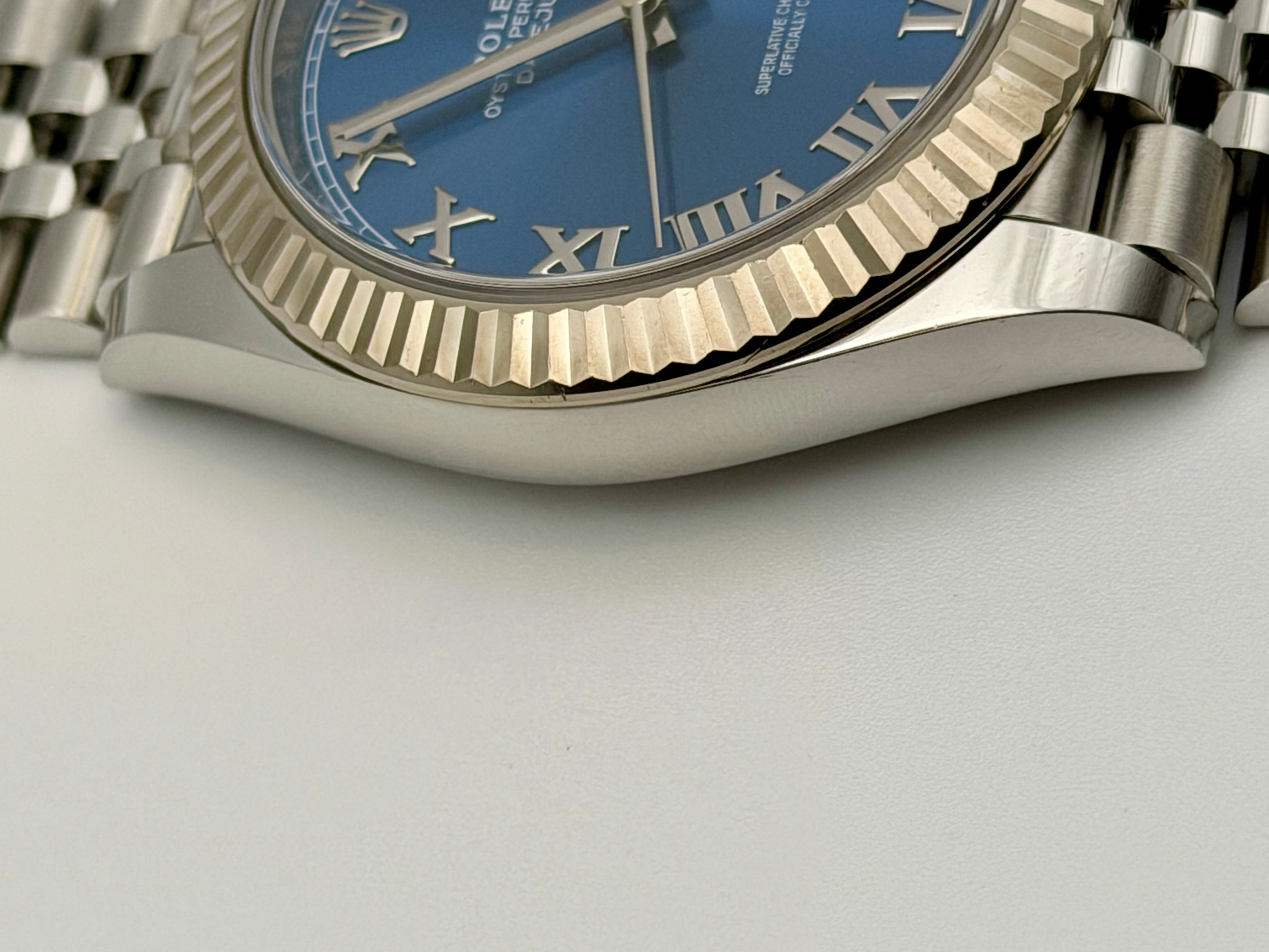 Rolex Datejust 41 Blue Roman Dial on Jubilee 126334 Complete 2021