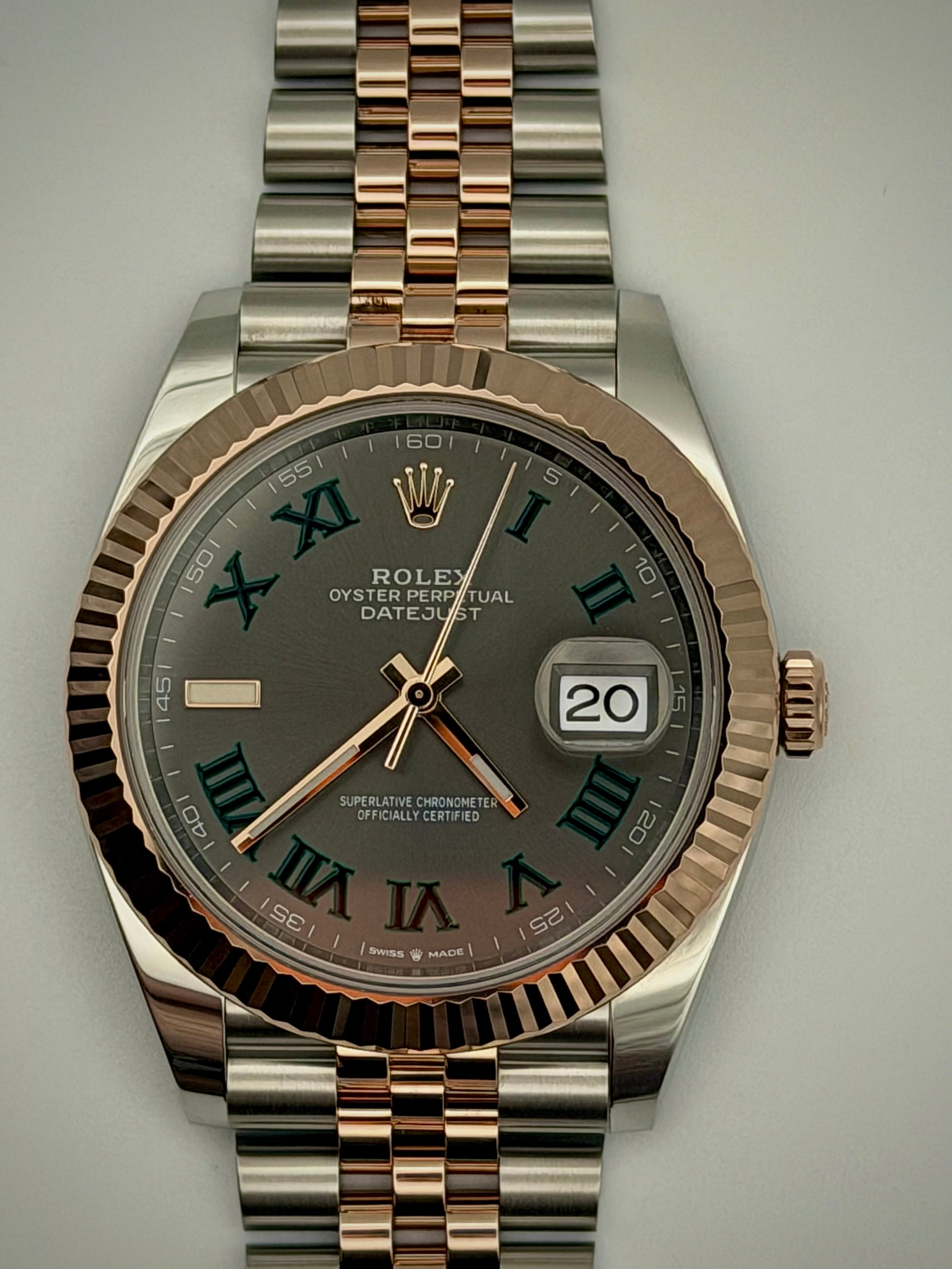 Rolex Datejust 41 Slate Gray Green Roman Dial on Jubilee 126331 Complete 2022
