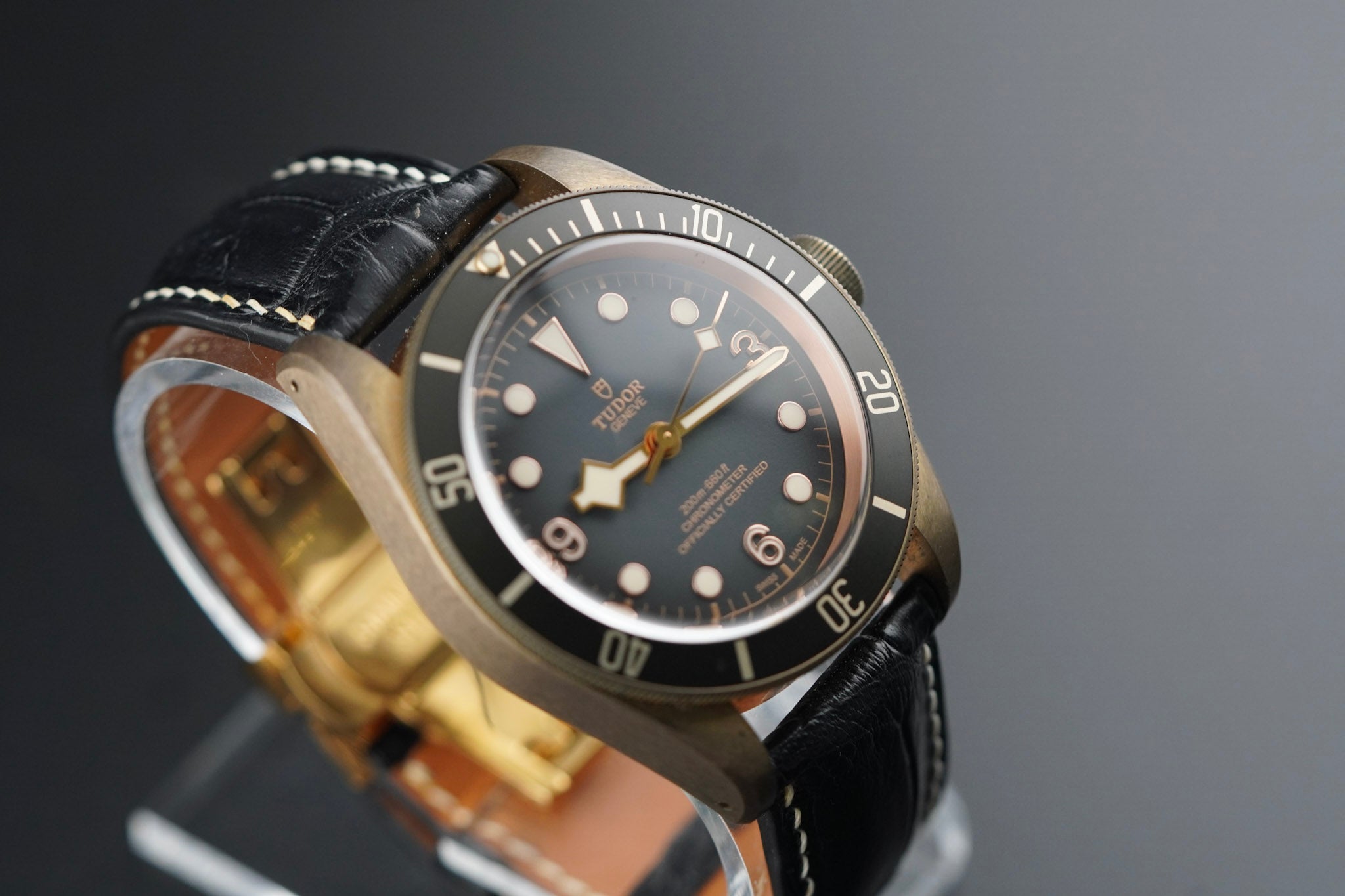Tudor Black Bay Bronze Slate Grey Dial on Leather Strap M79250BA-0001 Complete 2021