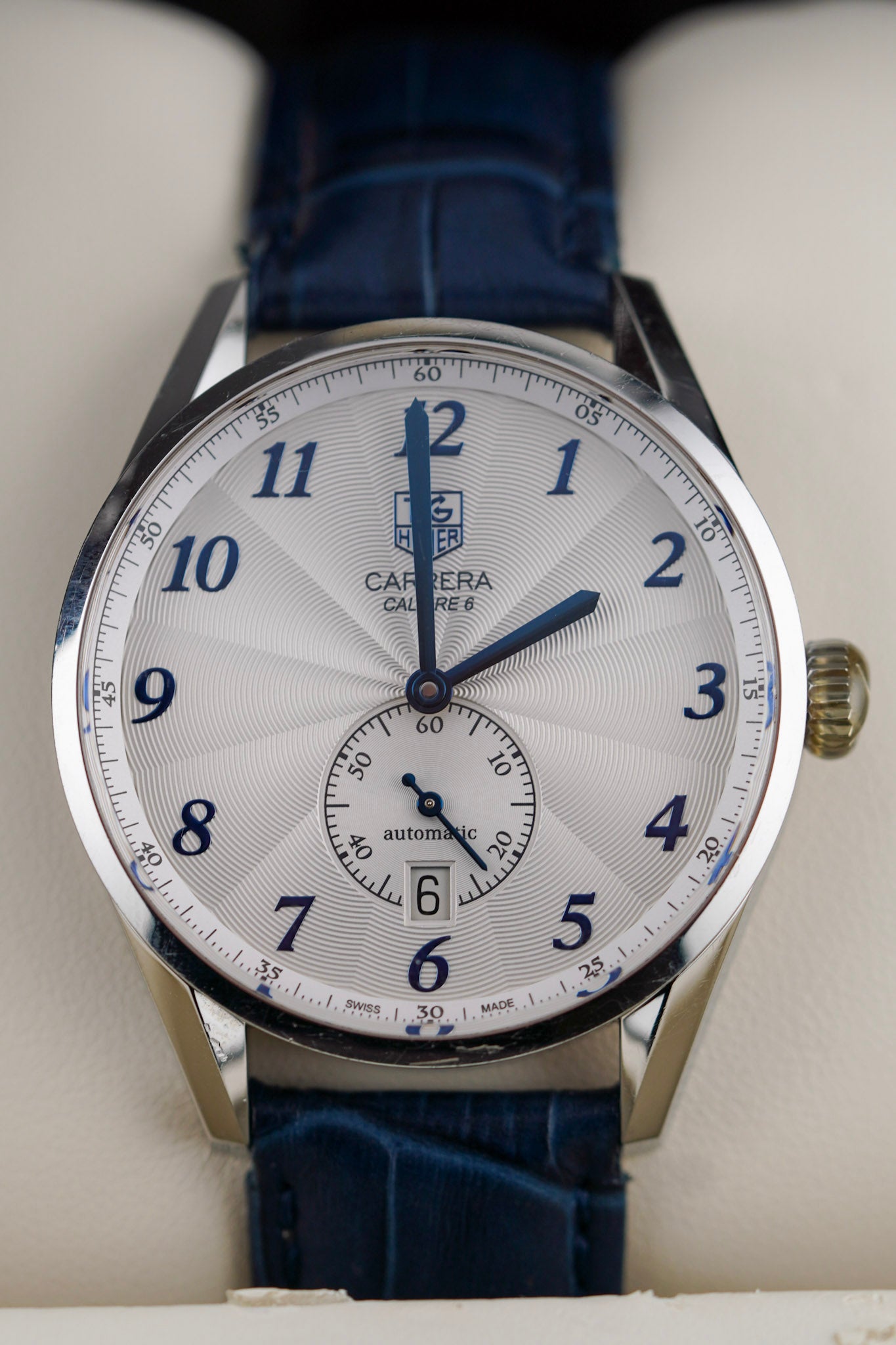 Tag Heuer Carrera Colibre White Dial on Stainless Steel WAS2111.BA0732 Complete 2015