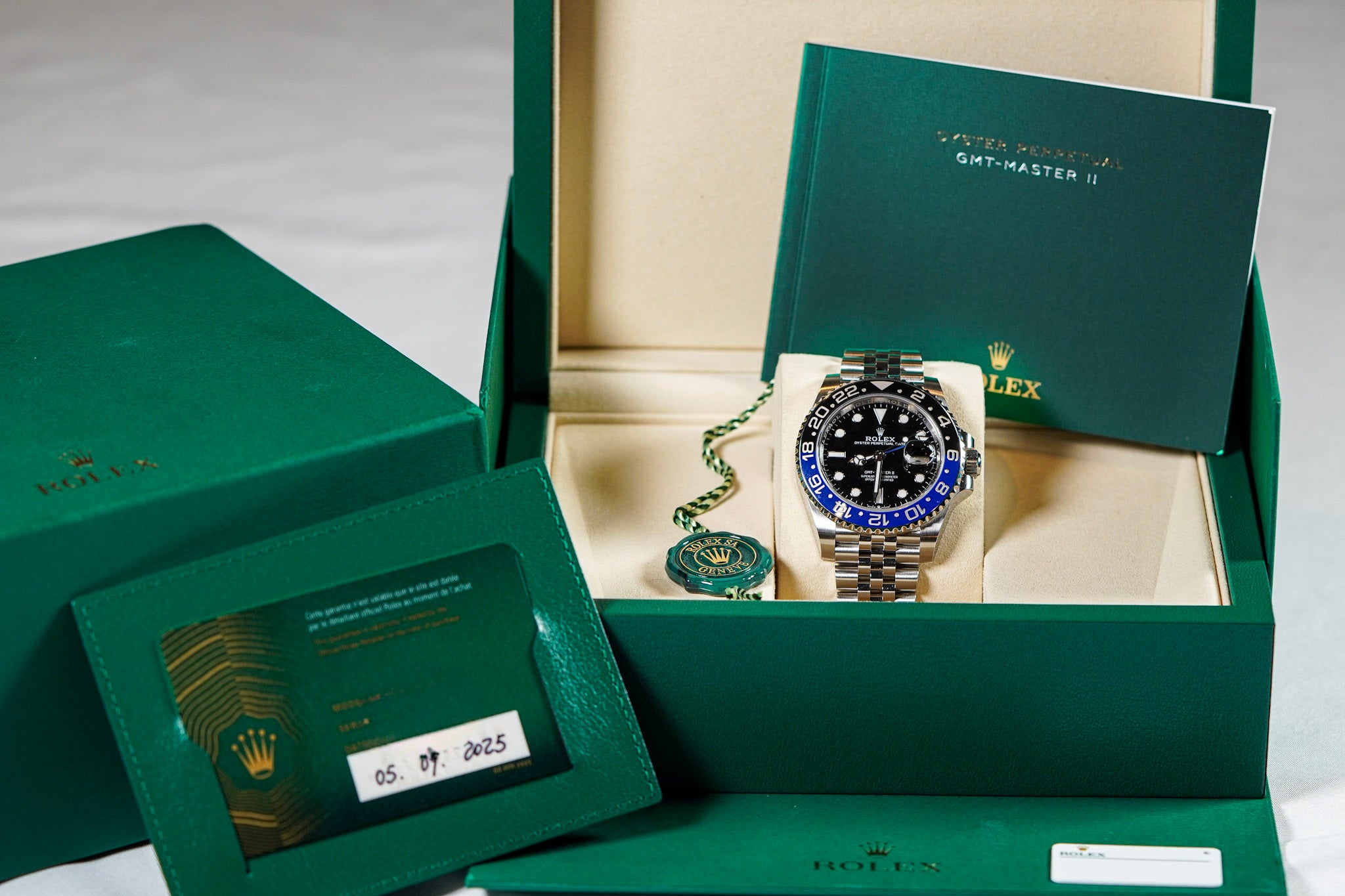 2025 Rolex GMT-Master II “Batgirl” 126710BLNR – Jubilee Bracelet – Full Set