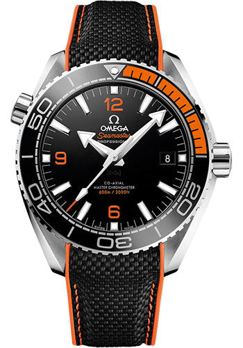 Omega Planet Ocean 600 M Omega Co-axial Master Chronometer Black Dial on Rubber Strap 215.32.44.21.01.001 Complete Open Date
