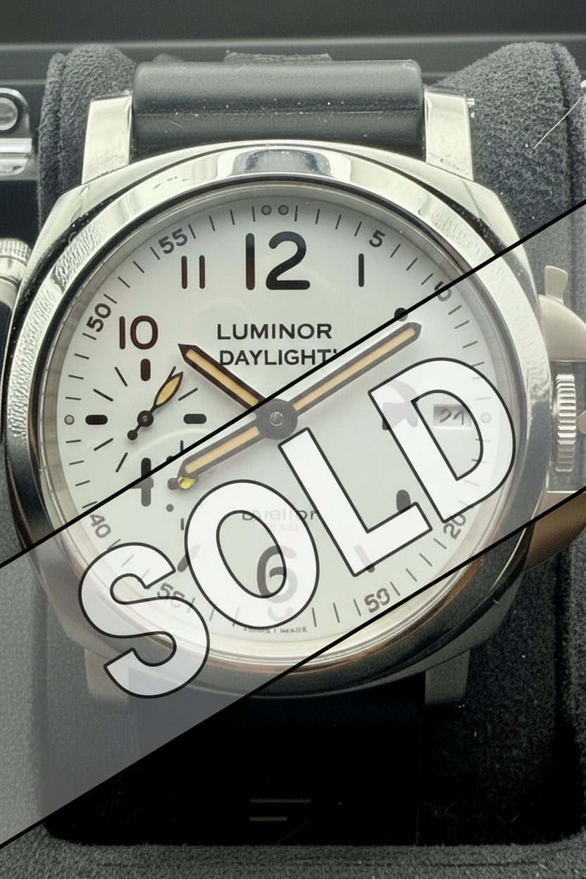 PANERAI LUMINOR 44 8 DAYS WHITE Dial on BLACK PANERAI STRAP PA0062 2017