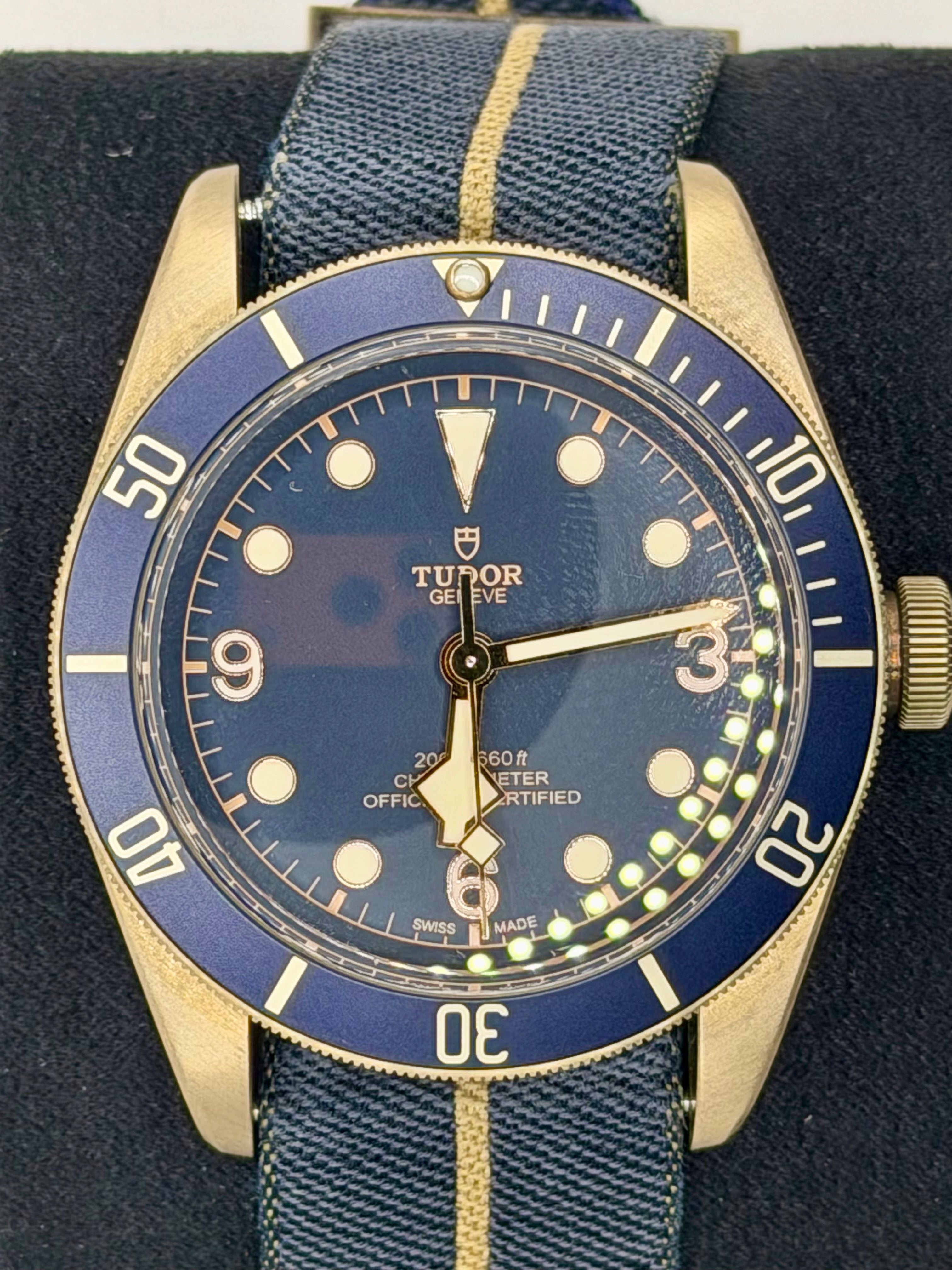Tudor Black Bay Bronze Slate Grey Dial on Leather Strap M79250BA-0002 Complete 2019