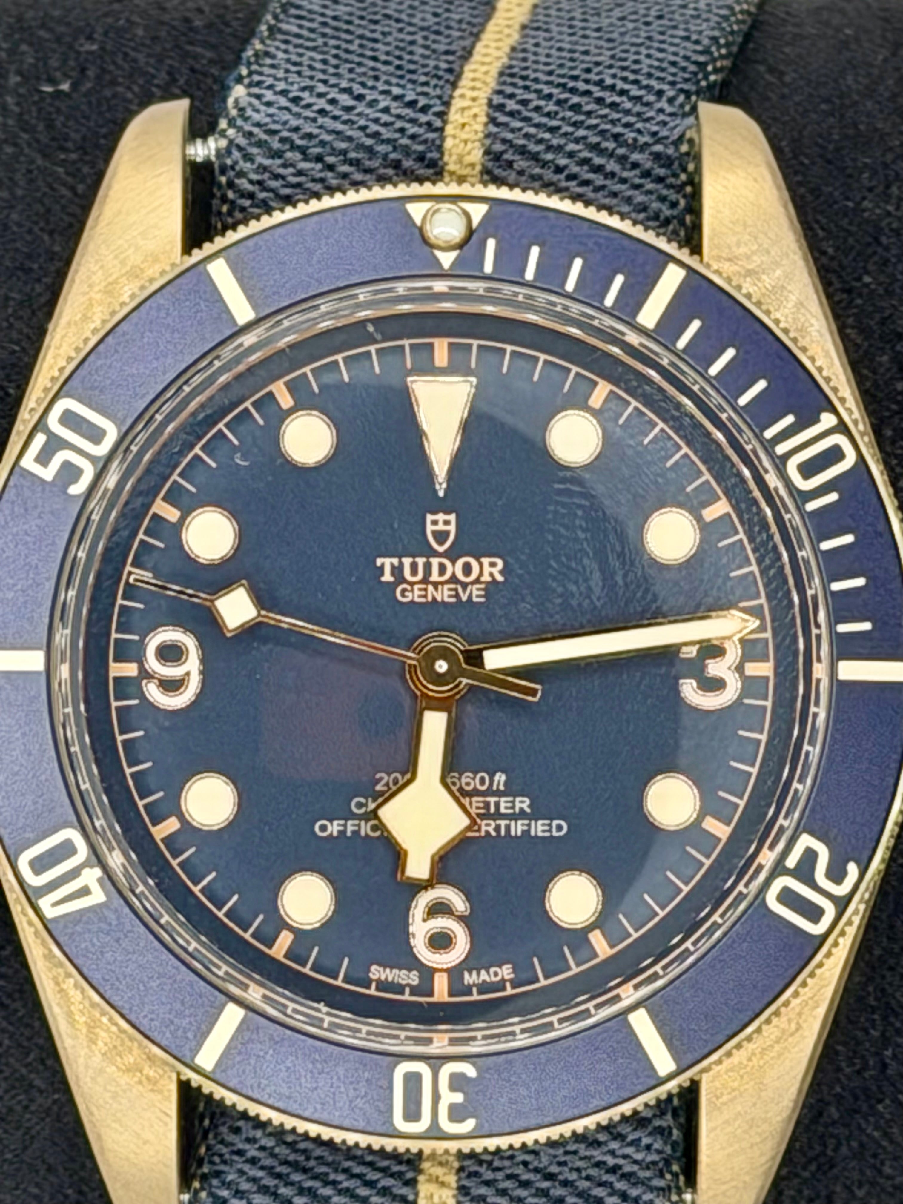 Tudor Black Bay Bronze Slate Grey Dial on Leather Strap M79250BA-0002 Complete 2019