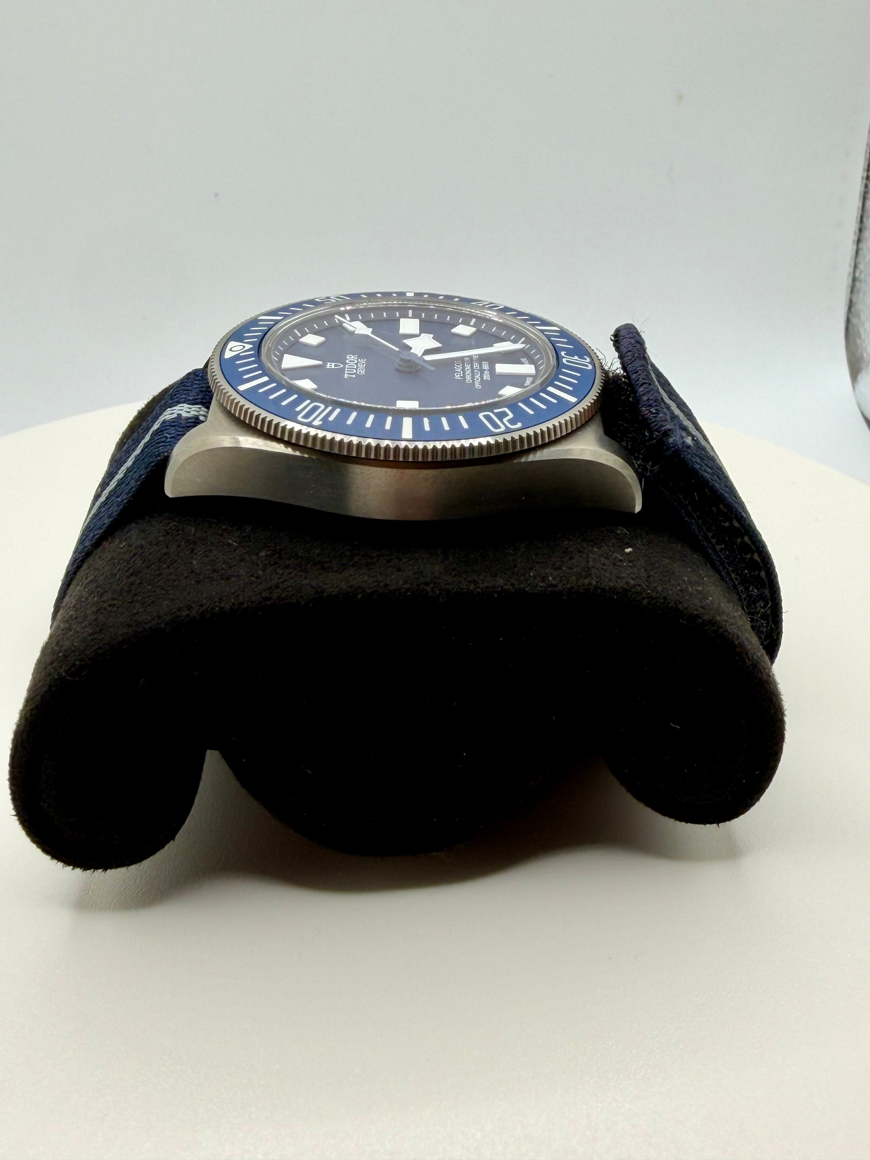TUDOR PELAGOS FXD BLUE Dial on BLUE AND GRAY STRAP 25707B/24 Complete 2024