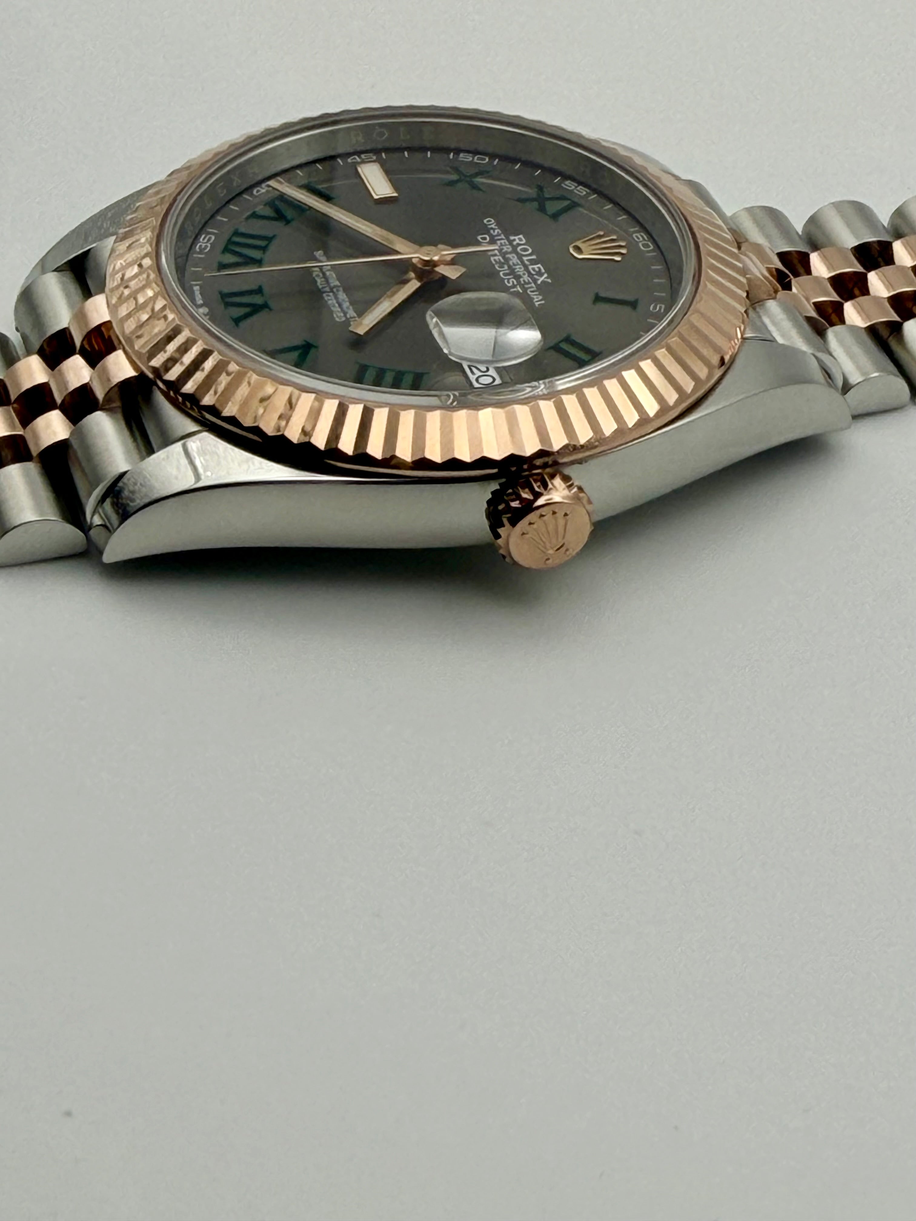 Rolex Datejust 41 Slate Gray Green Roman Dial on Jubilee 126331 Complete 2022