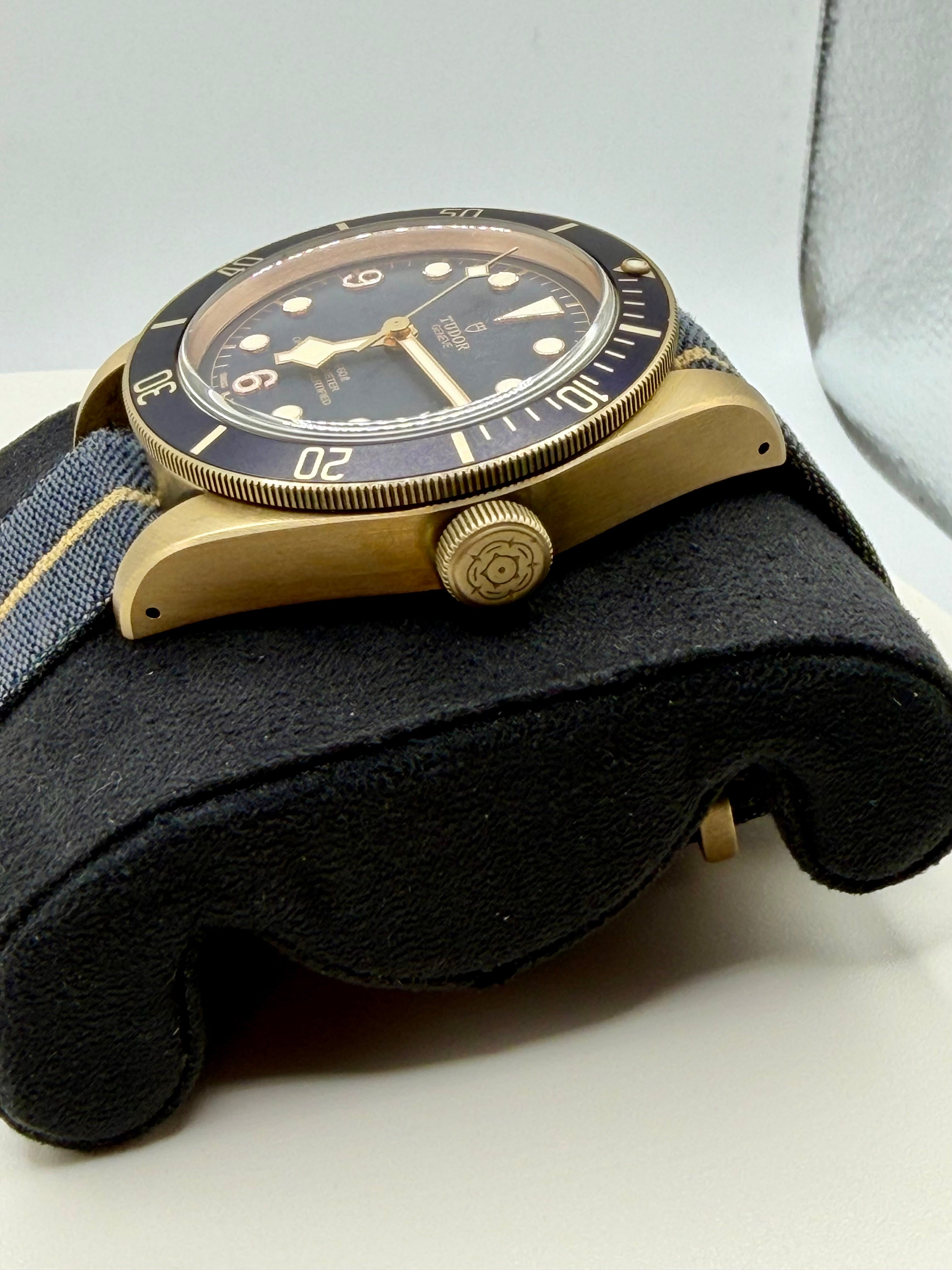 Tudor Black Bay Bronze Slate Grey Dial on Leather Strap M79250BA-0002 Complete 2019