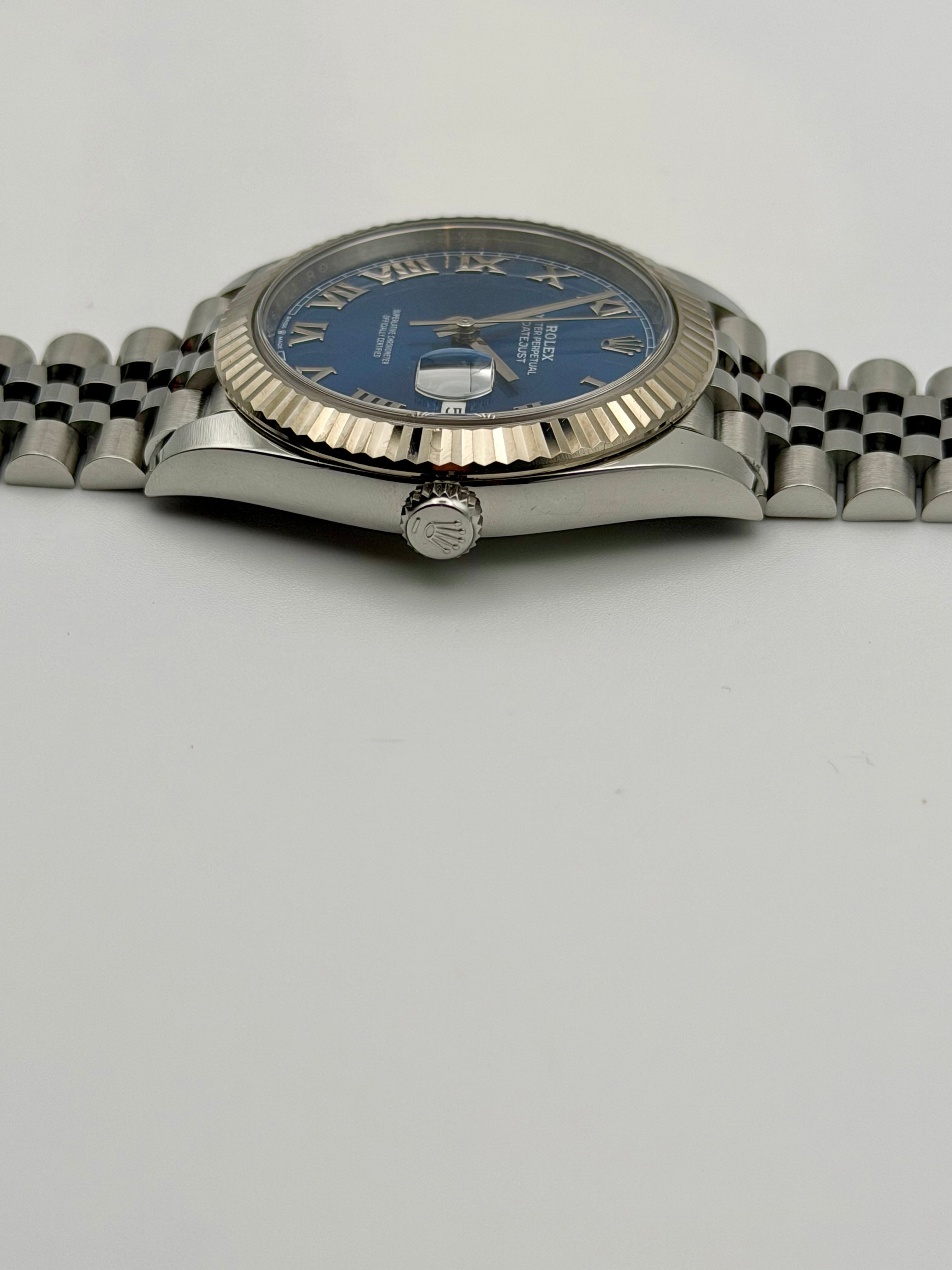 Rolex Datejust 41 Blue Roman Dial on Jubilee 126334 Complete 2021