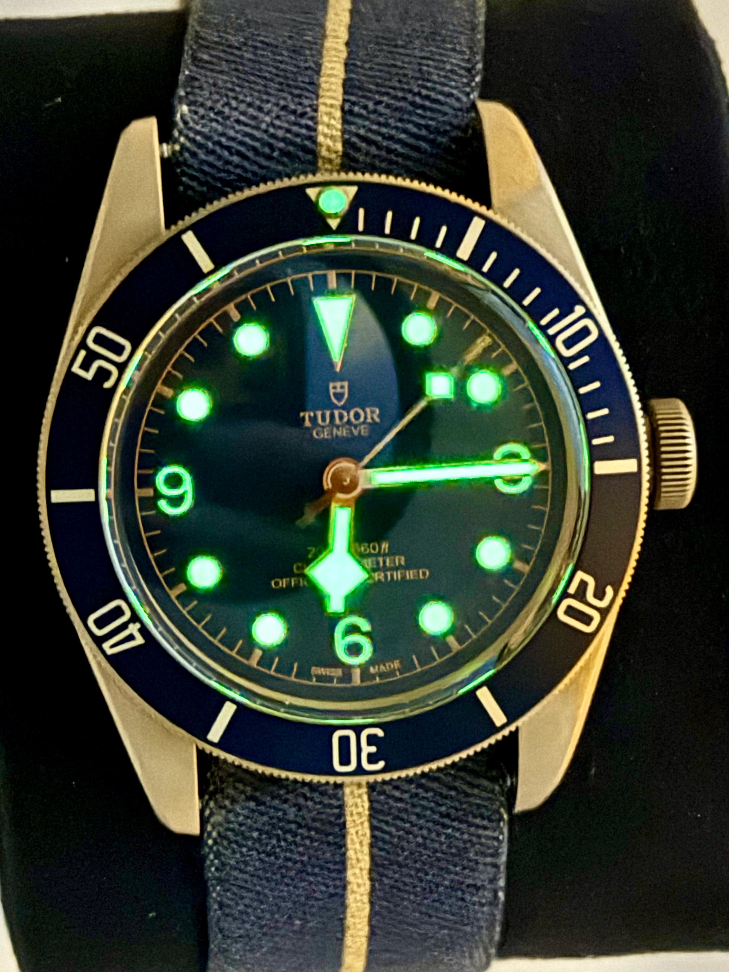 Tudor Black Bay Bronze Slate Grey Dial on Leather Strap M79250BA-0002 Complete 2019